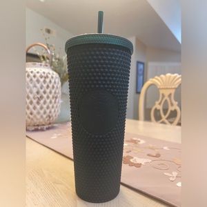 Starbucks Dark Green Studded 24 oz Tumbler